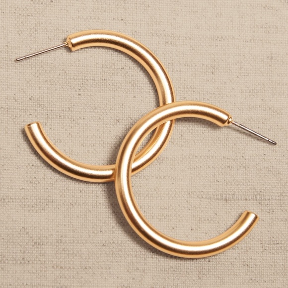 Banana Republic Jewelry - BANANA REPUBLIC Small Hoop Earrings, Brass Plated